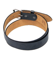 Plain Economy Black Leather Belt BT010K