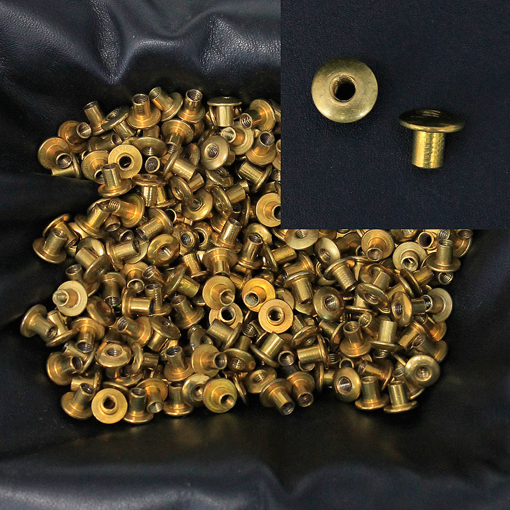 400 pcs Solid Brass Female Screw Rivets Z5038PBR Jamin Leather®