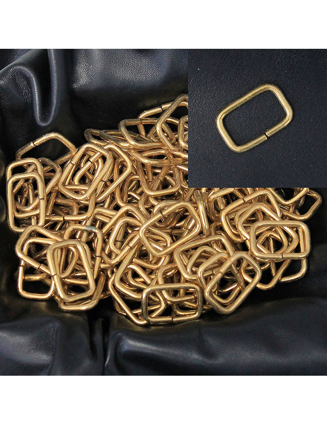 100 pcs 3/4'' Gold Rectangle Box Rings #ZD9687G