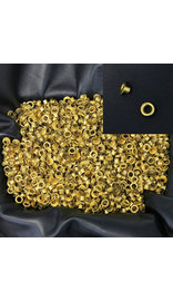 1000 pcs 4mm (1/8")  Gold Eyelets #ZE7736BR