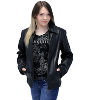 Lightweight Black Basic Cowhide Leather Jacket #L703K