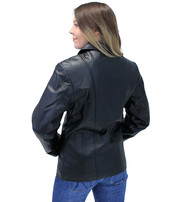 Lightweight Black Basic Cowhide Leather Jacket #L703K