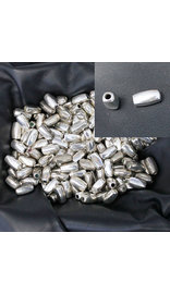 200 pcs 5/8'' Long Silver Box Beads #ZB0000BOXS