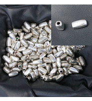 200 pcs 5/8'' Long Silver Box Beads #ZB0000BOXS