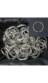 75 pcs 1 1/4'' Split Nickel Silver Key Rings #ZKEY8390S