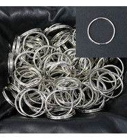 75 pcs 1 1/4'' Split Nickel Silver Key Rings #ZKEY8390S