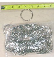 50 pcs Extra Large 2" Nickel Silver Split Key Rings #ZKEY7642S