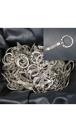 200 pcs Nickel Silver Jewelry Key Chain with Ring #ZKEY7714S