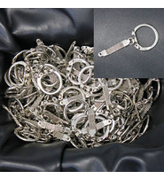 200 pcs Nickel Silver Jewelry Key Chain with Ring #ZKEY7714S