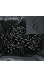 1000 pcs 1 inch Black Metal S-Hooks #ZS8858K