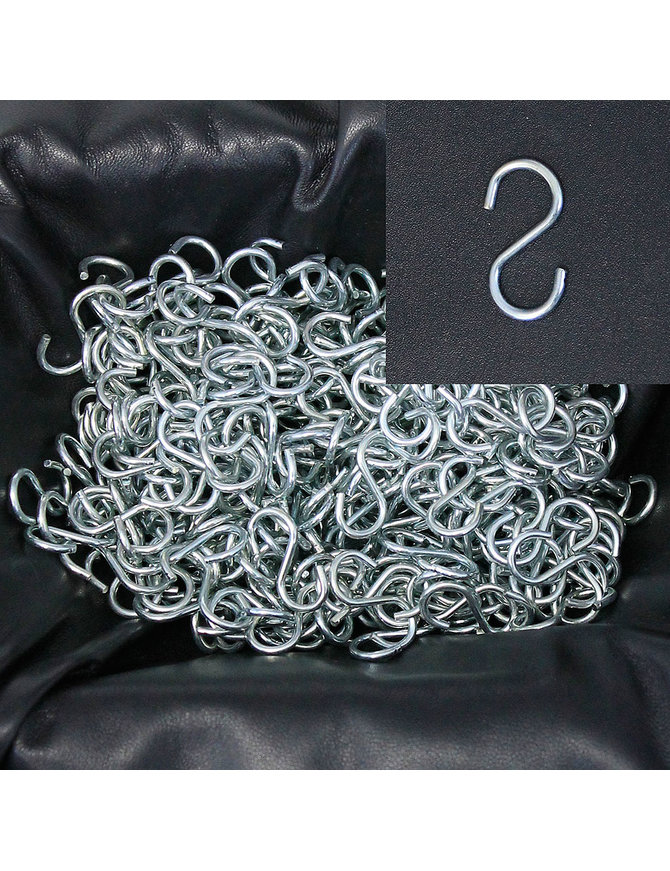 500 pcs 1 inch Silver S-Hooks #ZS8858S