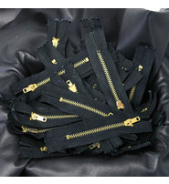 200 pcs Bulk Black 3 inch Brass Zipper w/Locking Pull #ZZIP9413BRK