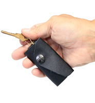 Jamin Leather® 4 Key Leather Key Case with Finger Ring #AC22040GR