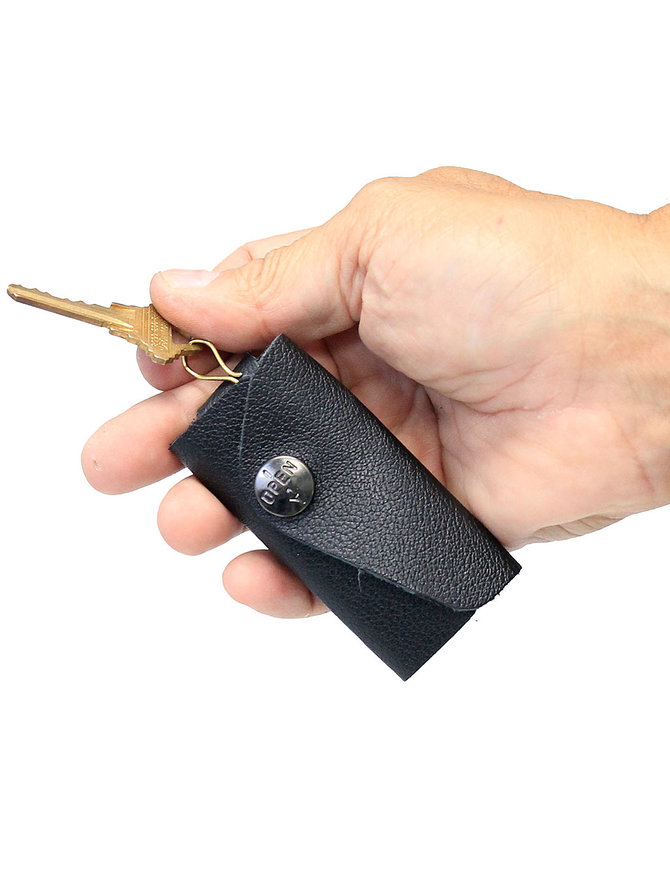 Jamin Leather 4 Key Leather Key Case with Finger Ring #AC22040GR