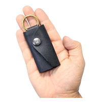 Jamin Leather® 4 Key Leather Key Case with Finger Ring #AC22040GR