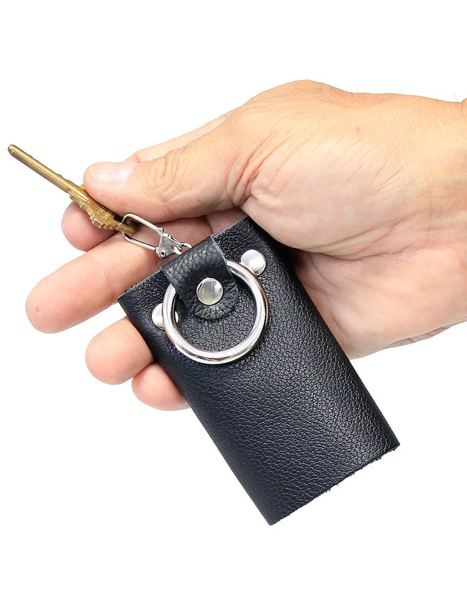 Jamin Leather® 6 Key Leather Key Case with Finger Ring #AC22041SR