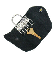 Jamin Leather® 6 Key Leather Key Case with Finger Ring #AC22041SR