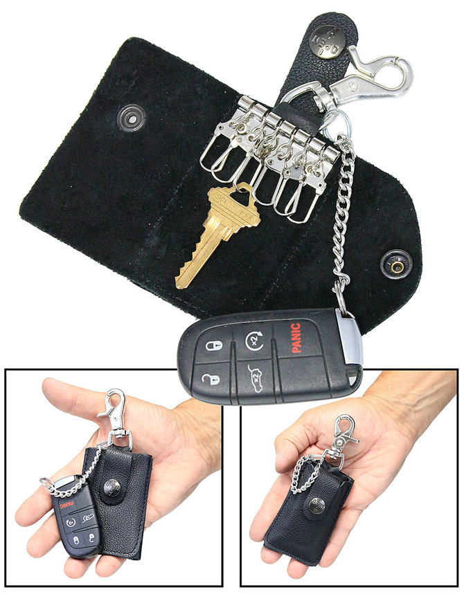 leather key case remote fob car