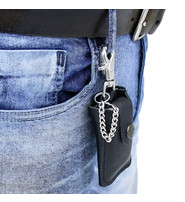 Jamin Leather® Leather Key Fob Snap Key Case with Claw Clip #AC22050PKK