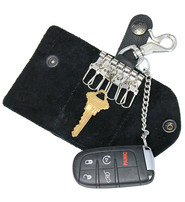 Jamin Leather® Leather Key Fob Snap Key Case with Claw Clip #AC22050PKK