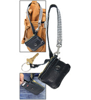 Jamin Leather Leather Key Fob Case w/Crystal Wrist Strap #AC22063XZC