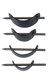 Jamin Leather® Set of 4 Small & Large Stick Barrettes #AH22104SET