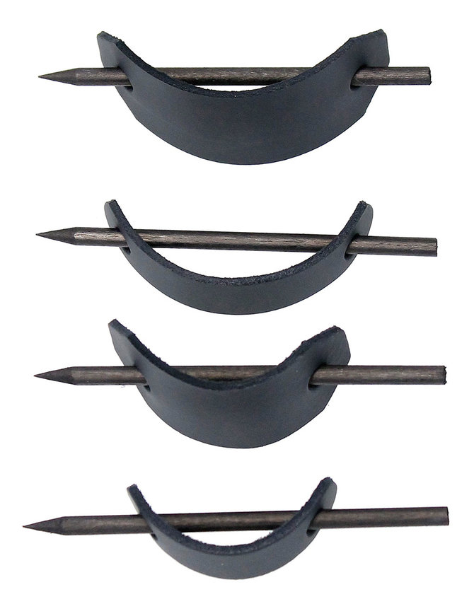 Jamin Leather® Set of 4 Small & Large Stick Barrettes #AH22104SET