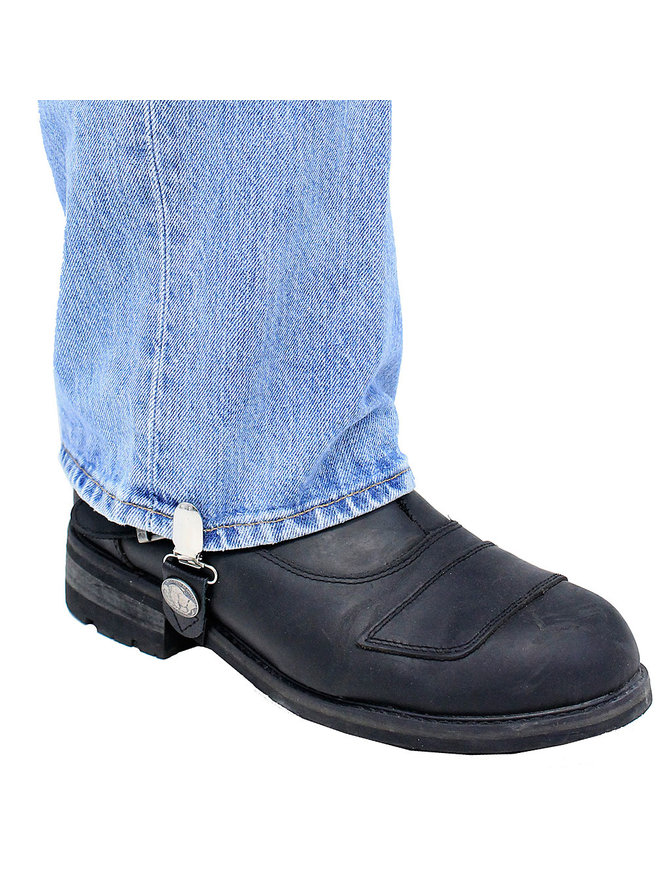 Jamin Leather® Leather Pants Stirrups w/Buffalo Nickels #APB100BUF