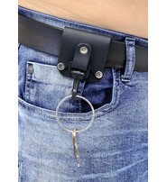 Jamin Leather Wide Leather 2" Key Ring Belt Holder #KC2203WK