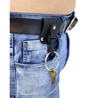 Jamin Leather® Wide Leather 2" Key Ring Belt Holder #KC2203WK