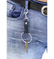 Triple Leather Belt Key Clips with 2 Key Rings #KC22033XK - Jamin Leather®