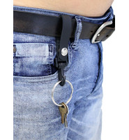 Jamin Leather® Leather Belt Snap Key Clip with 2" Key Ring #KC22020K