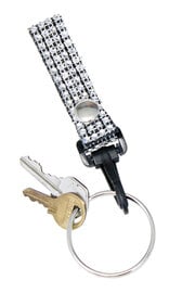 Jamin Leather® Crystal Leather Belt snap Key Clip w/2" Ring #KC22072CR