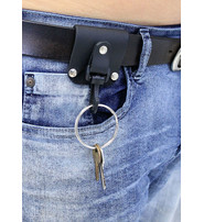 Jamin Leather® Wide Leather 2" Key Ring Belt Holder #KC2203WK