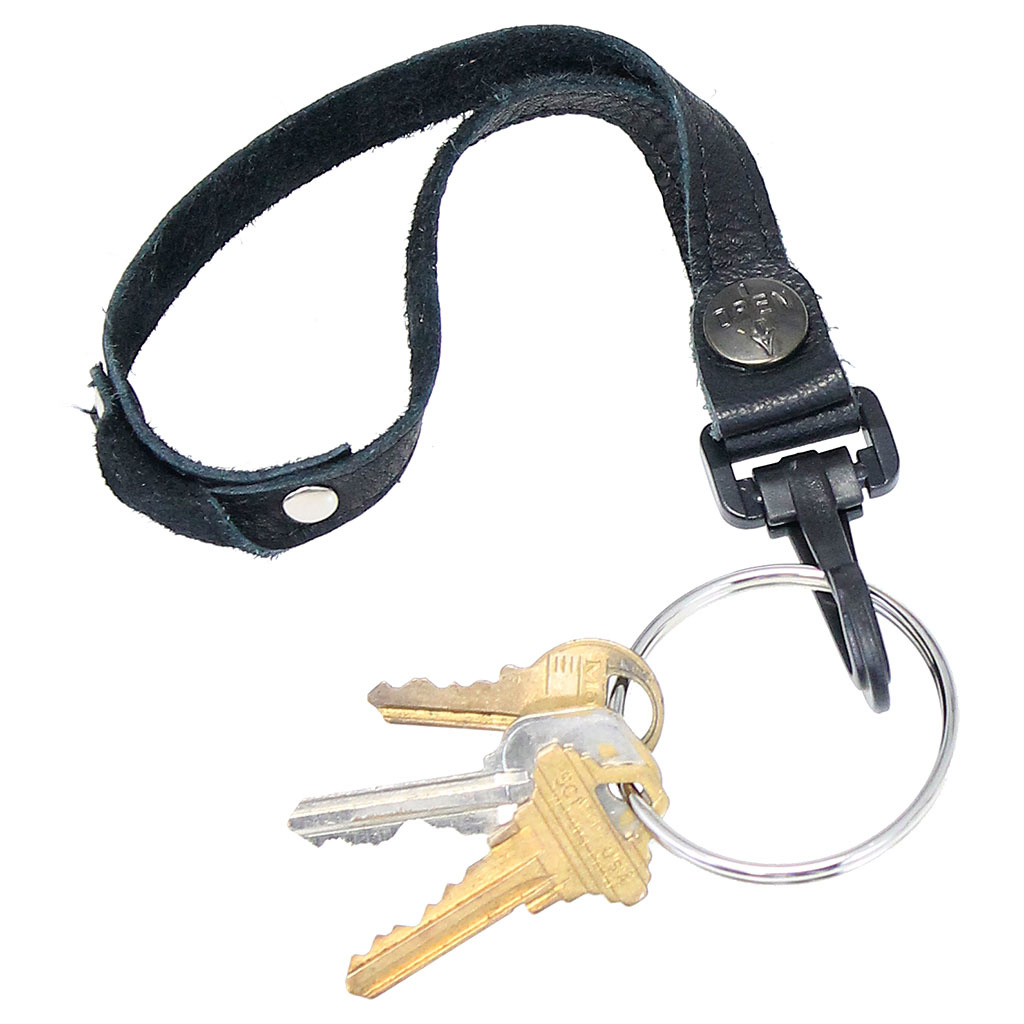 Cowhide Leather Lanyard ID card Holder Key Chain Key Ring Key Fob