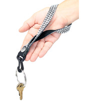 Jamin Leather® Crystal Leather Wrist Strap 2" Key Ring & Snap #KC22073XCR