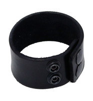 Jamin Leather® Handmade Black Heavy Leather Wristband #WB1979K