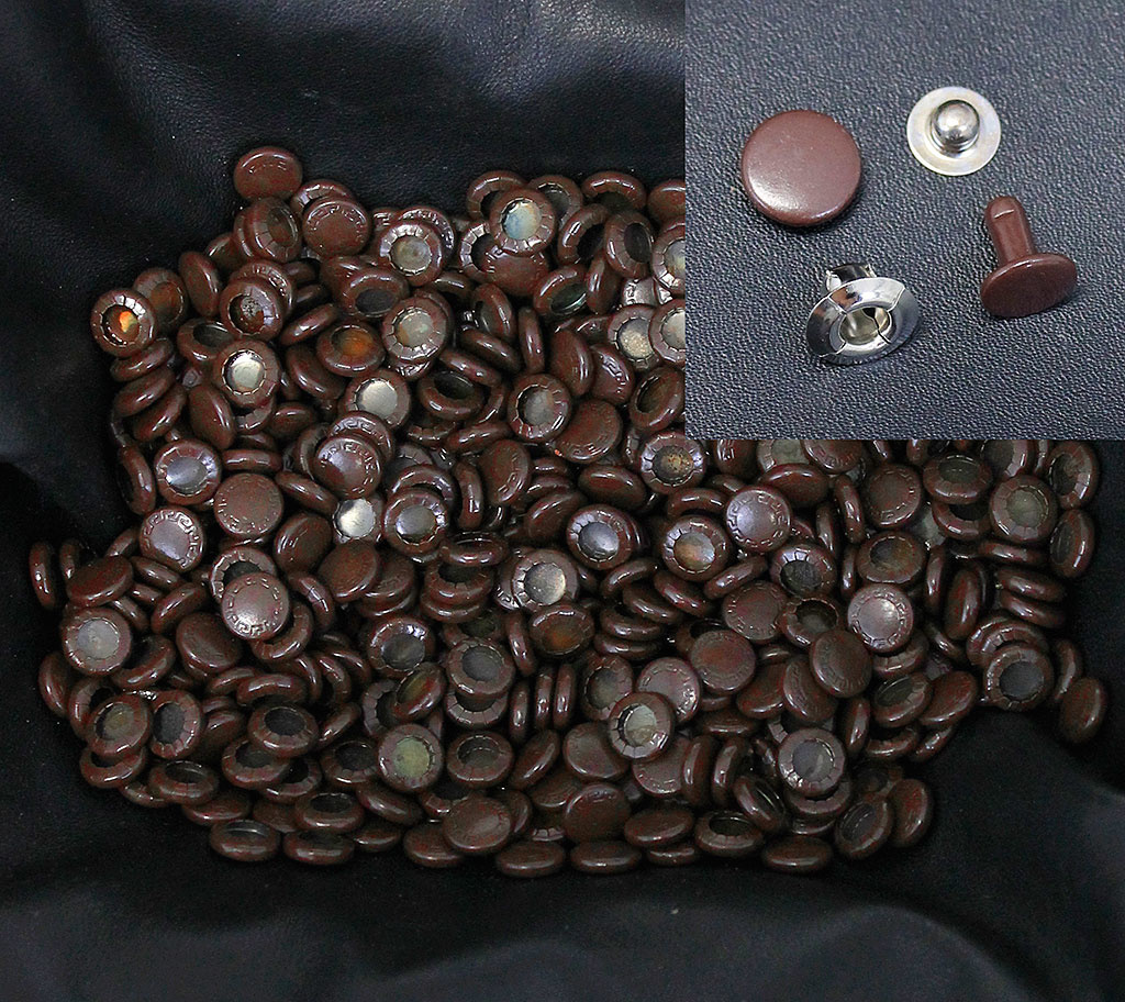 200 Sets (800 Pcs) 3/8'' Brown Line 16 Segma Snap Z5354CN Jamin Leather®