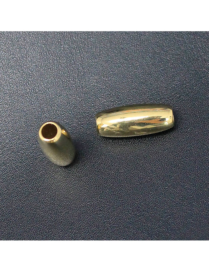 150 Pcs 5/8'' Long Gold Tubular Beads #ZB0000ROUG