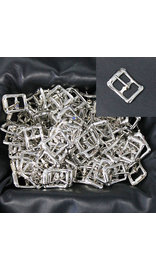 75 pcs 1/2" Nickel Plate Center Bar Buckle #ZBU8443S