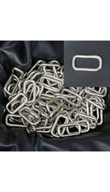 300 pcs 1" Nickel Plated Rectangle Rings #ZD100S