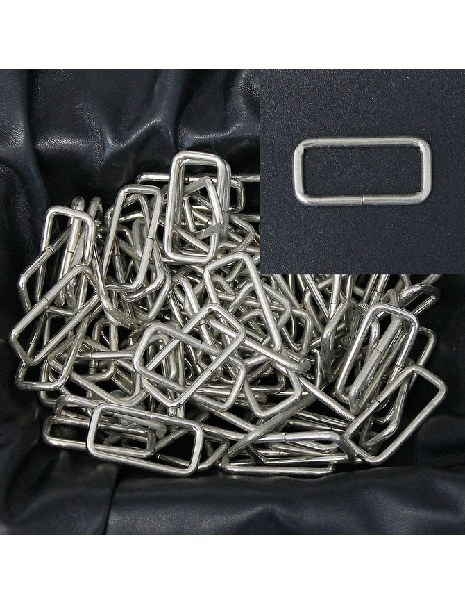 150 pcs 1.25" Nickel Plated Rectangle Rings #ZD125S