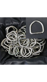 100 pcs 1.25" Heavy Nickel Plated D-Rings #ZD7802S