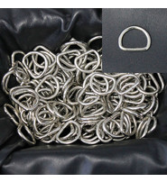 200 pcs 20mm Nickel Plate Bulk D-Rings #ZD8185S