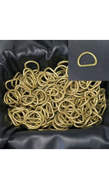 300 pcs Gold Plate 25mm D-Rings Bulk #ZD8185G