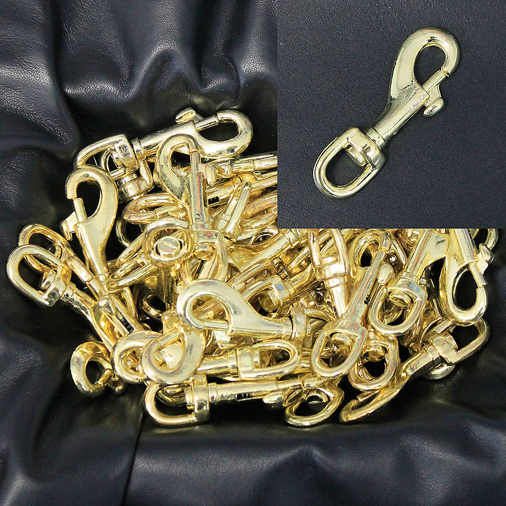 25 pcs Gold Plate 4 Trigger Dog Leash Clips #ZHOOK300G - Jamin Leather®