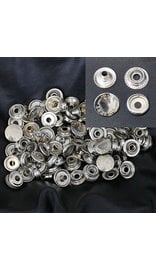 50 Sets (200 Pcs) Nickel Silver Line 24 Snaps #ZL24GILBTS