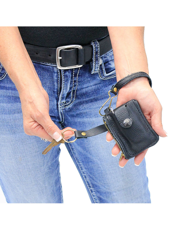 Jamin Leather® Leather Key Fob Zipper Key Case #AC22061XK