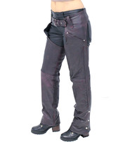 Unik Purple Leather Chaps in Vintage Lambskin #CA717417PP