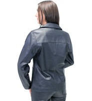 Women's Lambskin Leather Pocket Blazer Coat #L2491PPK